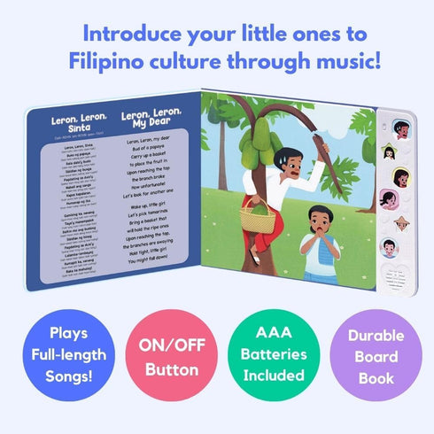 I Love to Sing in Tagalog: Nursery Rhymes, Press and Play Interactive Song Book, Tagalog for Toddlers, Tagalog Baby