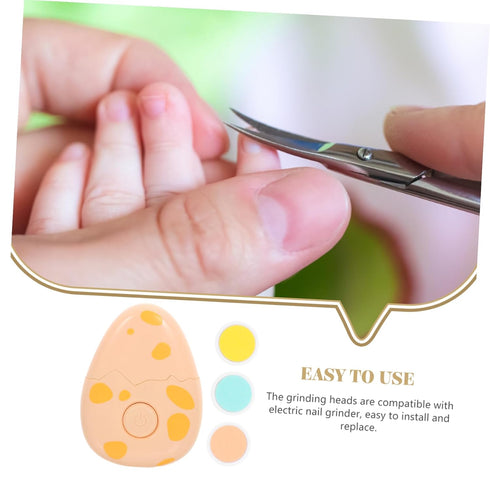 Ipetboom Trimmer Egg-shaped Electric Nail File Manicure Kit for Boys and Girls Nail Grinding Pads Portable Pedicure Kit