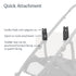 V2 1 Set UPPAbaby Cruz Upper Adapter - Compatible with Bassinet Accessory, Aria, and Mesa Infant Car Seats - Quick +