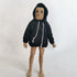 1/12 Scale Strong Man Action Figure Clothes, Men's Hoodie Clothing for 1:12 6inch Male Action Figure Doll (Black)