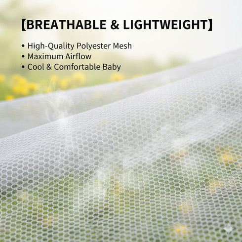 LABRUSID 2 Pack Universal Mosquito Net for Strollers - Breathable Insect Netting Protection for Babies, Fine Mesh Bug