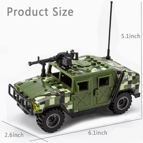Armored Vehicle Building Block Toy, Military Vehicle for Ages 6-12+, Army Battle Brick Model Toys Gifts for Boys (4