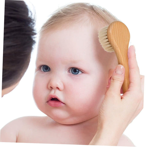 Set Newborn Hair Brush Gentle Bath Brush Scalp Bath Accessories Grooming Kit for Girls