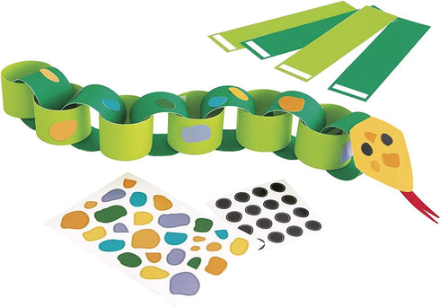 Unique Snake DIY Paper Chain Craft Kit (Pack of 4), Fun & Easy-to-Make Activity for Kids and Adults