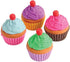 Lot Of 12 Assorted Color Pull Apart Cupcake Erasers.