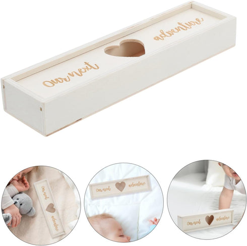 Elegant Wooden Pregnancy Test Holder Box for Baby Shower Keepsakes