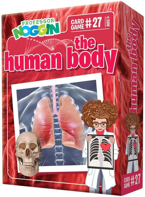 Outset Media Professor Noggin's Human Body Trivia Card Game - an Educational Trivia Based Card Game for Kids - Trivia, True or False, and Multiple Choice - Ages 7+ - Contains 30 Trivia Cards