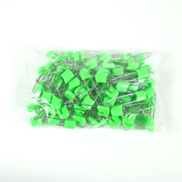 OsoCozy Cloth Diaper Nappy Pins, 100 Packs, 100 Stainless Steel Safety Pins, Light Green