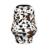 Sozzjile Brown Cow Print Western Baby Stuff Car Seat Covers Multi-Use Car Seat Canopy Carrier Cover, Breathable