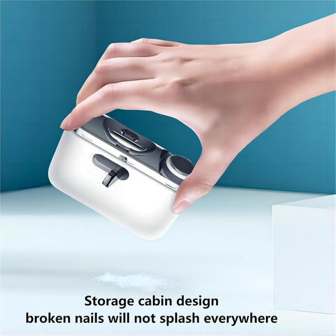 2 in 1 Electric Nail Clippers, Automatic Nail Trimmer with Light for Baby and Elderly Care Tools