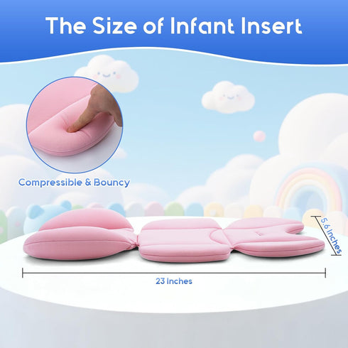 Infant Car Seat Insert, Ultra-Thick Carseat Head Support for Infant, Breathable Baby Car Seat Head & Body Support