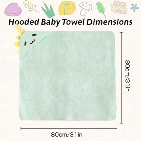 4 Pack Hooded Baby Towels - Premium Ultra Soft Organic Baby Bath Towel Absorbent and Hypoallergenic Towels for Baby Boy
