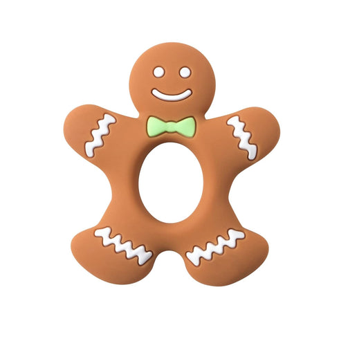 Jimibaby Christmas Teether Teething Toy Gingerbread Man, The First Christmas teether for Baby
