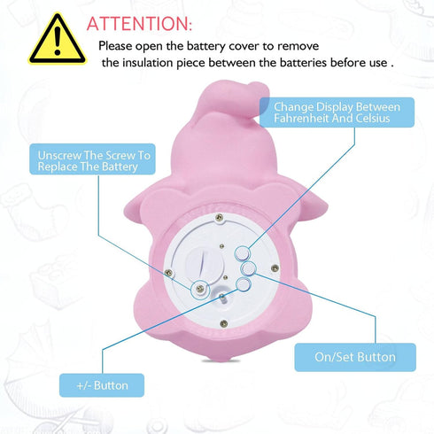 Doli Yearning Upgrade Baby Bath Thermometer|Kids' Bathroom Safety Product|Fahrenheit and Celsius|Baby Bath Floating