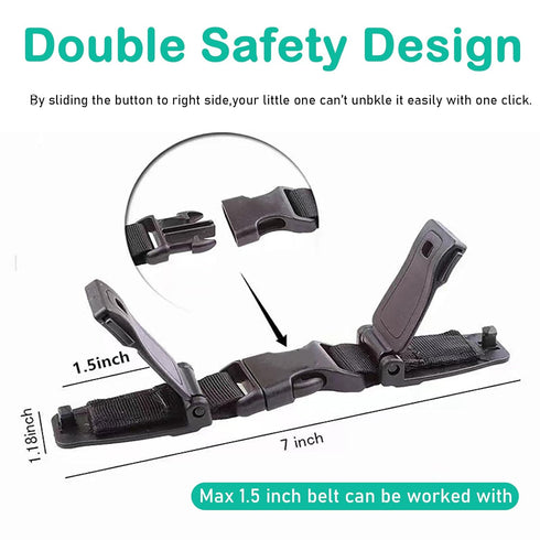 LiXiongBao 2 Carrier,Schoolbags(Black) Pcs Seat Chest Harness Buckle,Anti Escape Seat Strap Baby Harness Chest Buckle