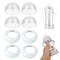 BOXOB 4pcs Baby Bottle Caps Replacements with 4pcs Baby Bottle Nipple Rings for