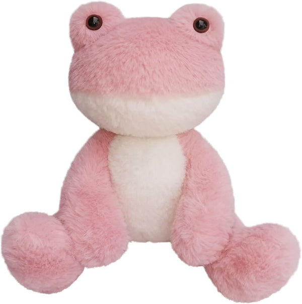 Pink Frog Stuffed Animal, 12 Inches Soft Cuddly Plush Toy for Boys Girls, Gifts for Kids or Girlfriend