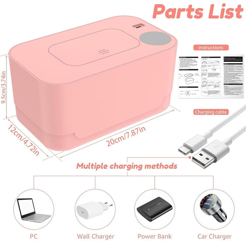 Genrico 2025 New Baby Wet Wipes Warmer And Wet Wipe Dispenser, Even Heating Baby Wipes Heating Dispenser For Home Use
