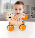 Hape Dante Push and Go Wooden Toy, Release & Go Cat Toddler Toy with Wheels