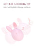Teether Baby Teething Toy Rabbit Egg Rattle for Teething Pain Relief for Babies Boys Girls - Pink