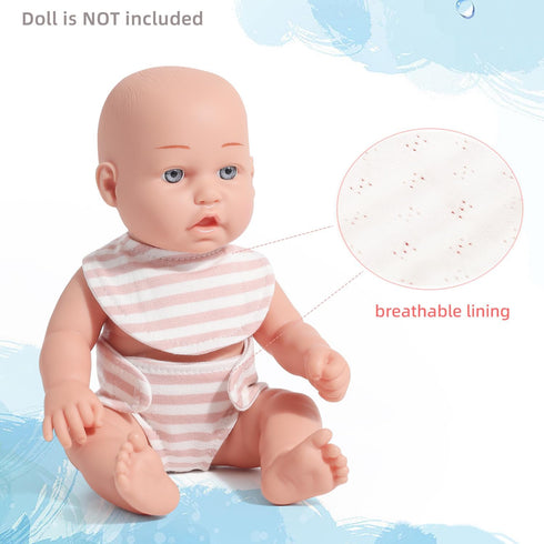 eDollable Set 12 inch Realistic Baby Doll Accessories Toys for Dolls Includes Doll Potty, Bib,Pacifier,Diaper