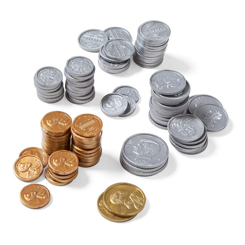 hand2mind Set, Set, (Set 768) Fake Money Coin Classroom Detailed Fake Coins, Prop Money, Toy Money, Play Money