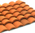 80pcs Miniature Roof Tiles Model Building Set, 1:16 Dollhouse Fake Tiles for DIY Kitchen Garden Diorama Roofing, Red
