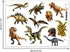 Kiddle 3D Watercolour Dinosaur Kids Wall Stickers, Peel and Stick Removable Wall Decals for Nursery, Bedroom, Living