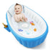 PandaEar Inflatable Baby Bathtub, Portable Toddler Bath Tub with Air Pump, Foldable Shower Basin (Blue)