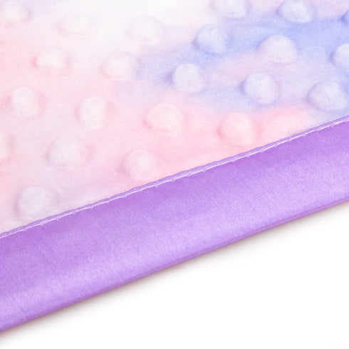 Silky Satin Baby Blanket for Girls, Unique Tie Dye Minky Fabric with Soft Silk Backing, 30 x 40 Inch