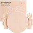 Butterfly Baby Feeding Set - Suction Bowl with Spoon & Fork, Baby Led Weaning Supplies, Toddler Utensils, Pink