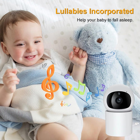 Bloepum 4.3Inch Alert,720p Video Baby Monitor, Baby Caregiver, IPS Screen Baby Camera Monitor Lullaby Feeding US Plug