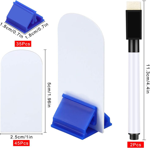 Meetory 45-Piece Blank Game Board Markers - Game Card Stands, Plastic Token Cards for Party Favors