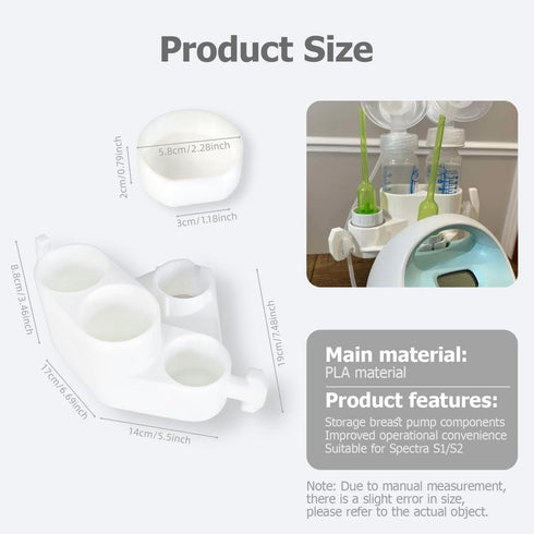 Venshy S1, Bottle & Hose Holder for Spectra Breast Pump | for Breast Pump Bottle and Hose Holder, Organize and Simplify