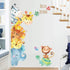 WINDVALE Colorful Jungle Animal Wall Decals – Removable Safari Wall Stickers for Nursery, Toddler Bedroom