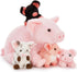 5Pcs 16 Inch Mommy 4 Pig Stuffed Animal, Pig Plush with Soft Cuddly Baby Piggy Plushies in Mother Pig's Belly, Kawaii
