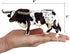 Gemini&Genius Longhorn Cow Action Figure, Hand Painted 6 Inches, Realistic Farm Animal Toy for Children