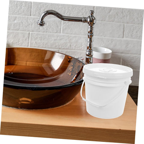 Holibanna Large Plastic Wipe Dispenser Bucket with Lid and Handle Portable Wipes Container for Car and Baby Use