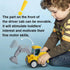 Bulldozer 3 4 5 6 7 D-KINGCHY Construction Vehicle Toys for Toddlers, Press and Go Excavator Drill Truck and Road