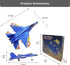 Generic 2.4Ghz 2 Su-27 RC Plane Remote Control RTF Jet- Channel Anti-Fall Aircraft - Easy to Fly Glider with Gyro