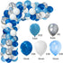 16ft Blue White and Silver Balloon Garland Arch Kit - 117 Balloons for Birthdays, Weddings, Baby Showers