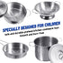 Cookware Pots and Pans Play Set, Mini Stainless-Steel Kitchen Cooking Utensils Toys for Kids, Educational Toy Kitchen