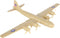 Tim Mee Toy TimMee WW2 B-29 Superfortress Bomber Plane - Tan Plastic Army Men Aircraft