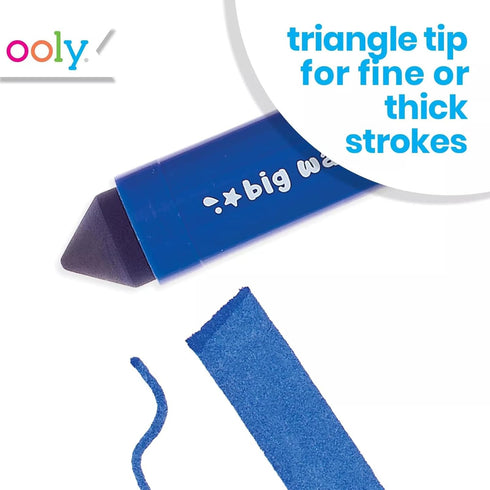 Ooly Thick Toddler Markers with Jumbo Grip, Mighty Mega Triangle Tip Markers for Toddlers with Jumbo Barrel, Perfect
