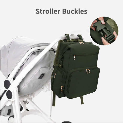 Backpack CEI-CEI Neoprene Diaper Bag with Insulated Pockets, Large Newborn Baby Maternity Bags Travel Tote
