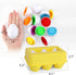 Toddler Toys - Color Matching Egg Set, Educational Color and Shapes Puzzle for Kids, Easter Basket Gift