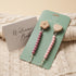 Canjolie 2 Pack Wood Paci Clips for Baby Girl, Premium Flexible Bead Design, Universal Fit, Safe Pacifier Holder