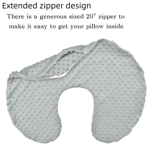 Boyoung Minky Nursing Pillow Covers Ultra Soft Slipcovers for Breastfeeding for Baby Girls Boys, Feeding Pillow Cover