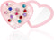 12 pcs Girls Crystal Adjustable Rings, Princess Jewelry with Heart Shape Box for Dress Up