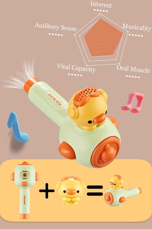 3 4 5 6 7 Breathing Exerciser for Kids, Sensory Toys with Whistle, Floating Blow Pipe Balls, Balloon Launcher, Autism